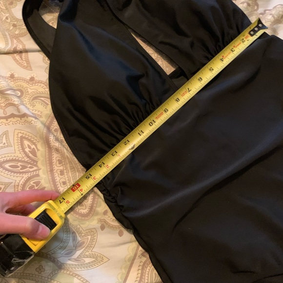 EUC Amazon Swim Suit XL Black with Straw Hat - Picture 5 of 6